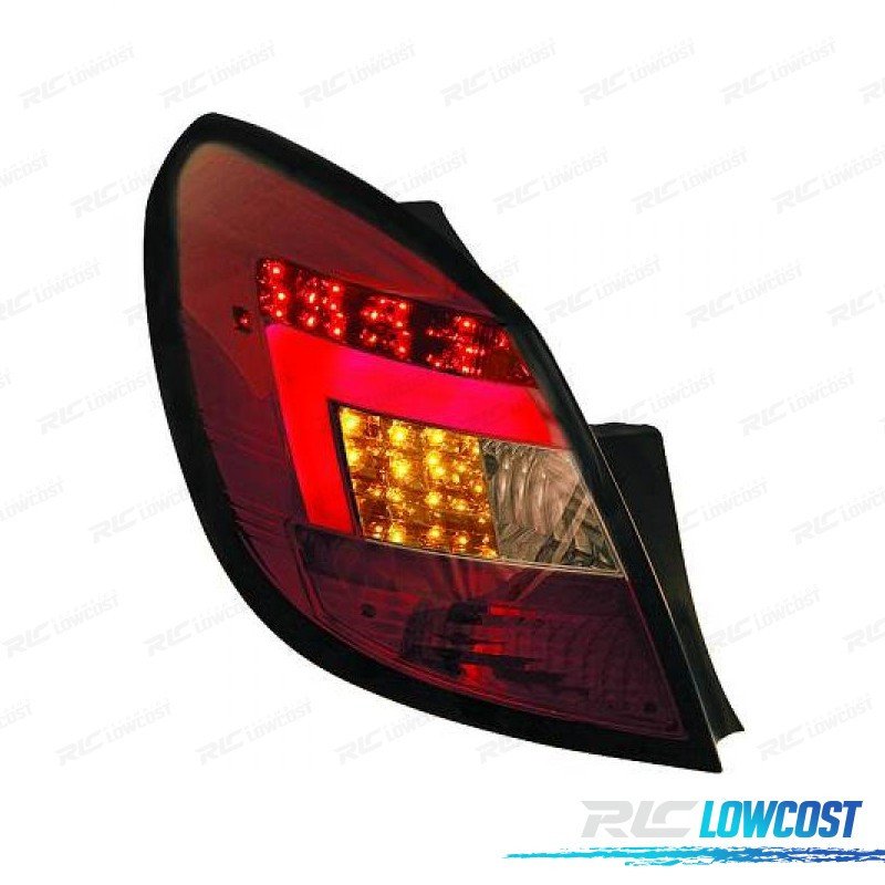 Pilotos LED Rojos Ahumados PARA OPEL Corsa D 3 5 TRG. 06-14 | TDH Performance