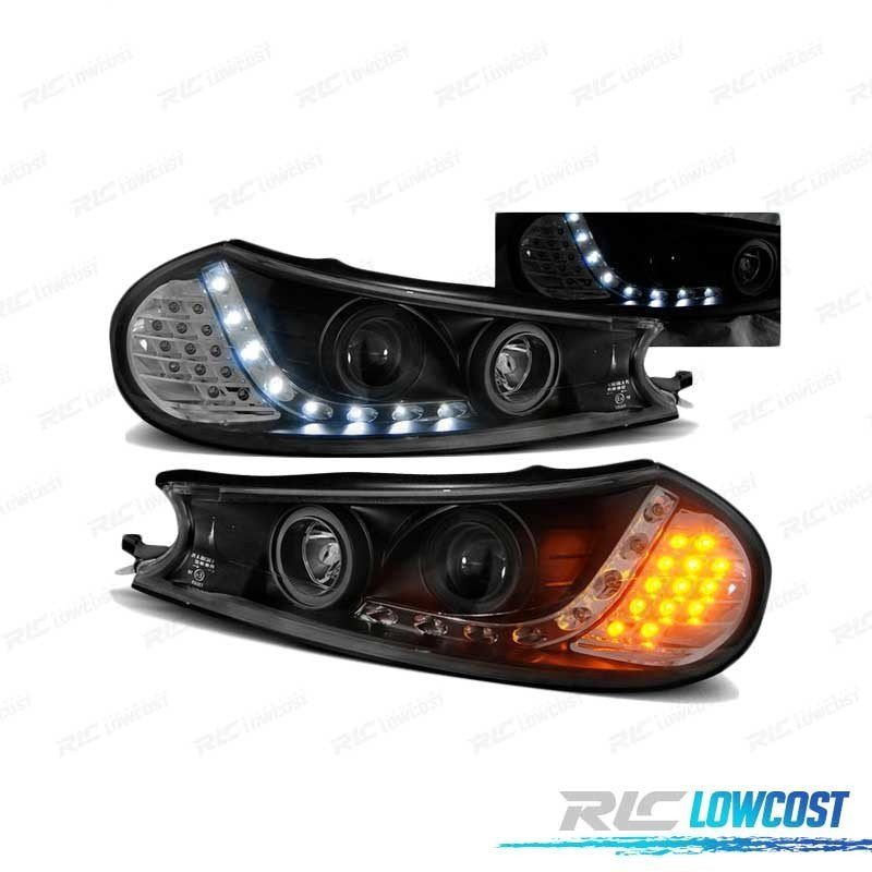 Faros Daylight FORD Mondeo 96-00 Negros + Intermitente LED | TDH Performance
