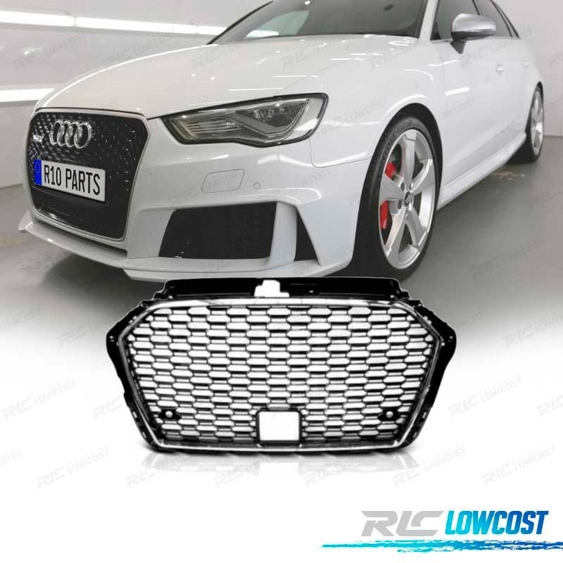 Parrilla AUDI A3 8V 16-20 LOOK RS3 Negro Cromado Radar | TDH Performance
