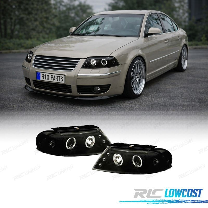 Faros PARA Volkswagen VW Passat 3BG 00-05 OJOS Angel Negro | TDH Performance