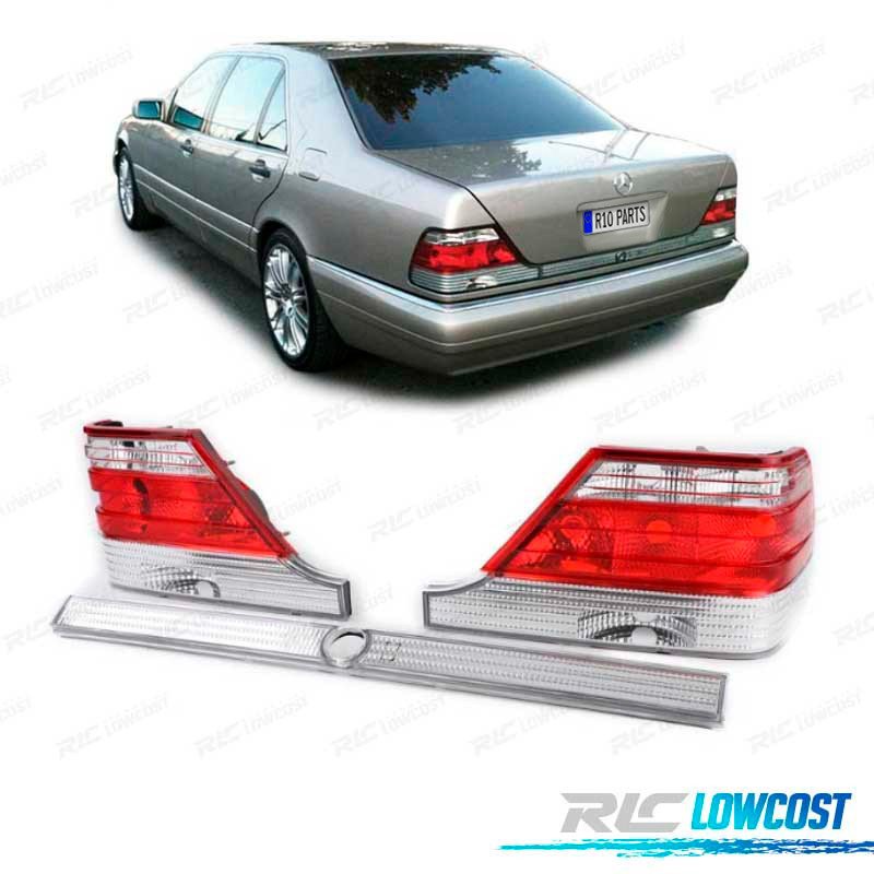 Pilotos Mercedes S W140 ROJO Blanco