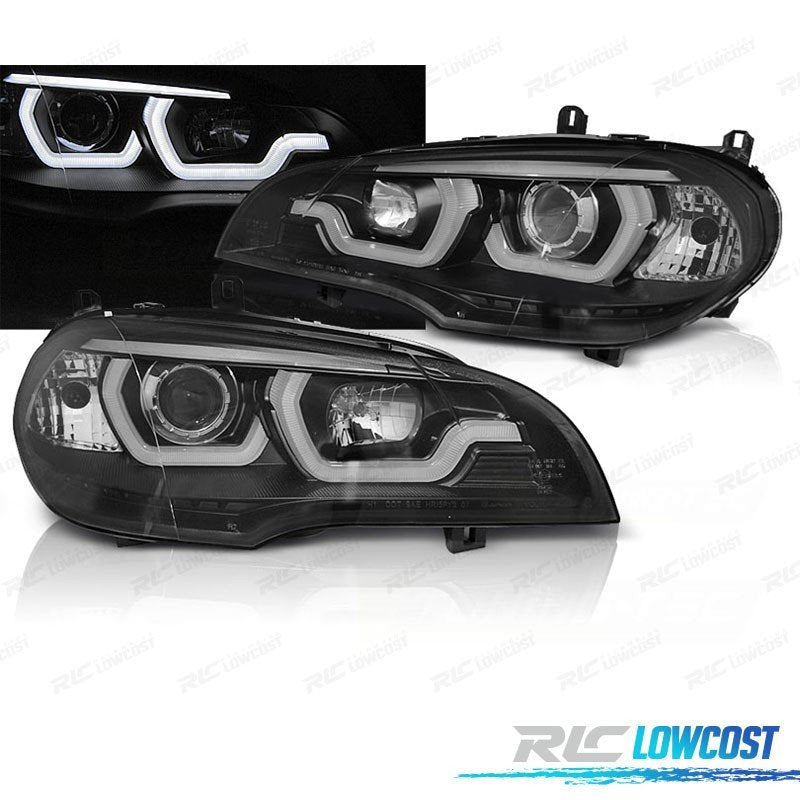 Faros BMW X5 E70 07-13 TUBE Light DRL Black