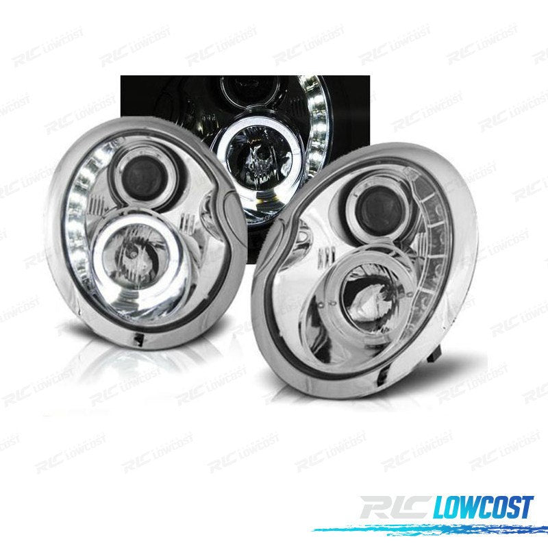 Faros MINI Cooper R50 R52 R53 01-06 LUZ Diurna Cromados