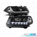 Faros Renault Megane 02-05 LUZ Diurna LED Fondo Negro | TDH Performance