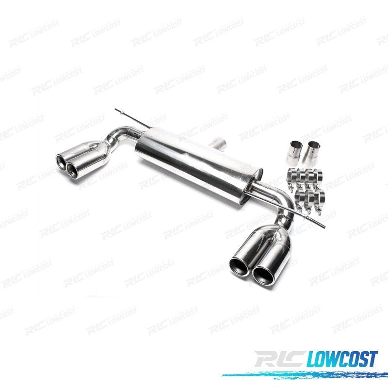 Silencioso Escape Doble Salida EN INOX Volkswagen VW GOLF V AUDI A3 8P | TDH Performance