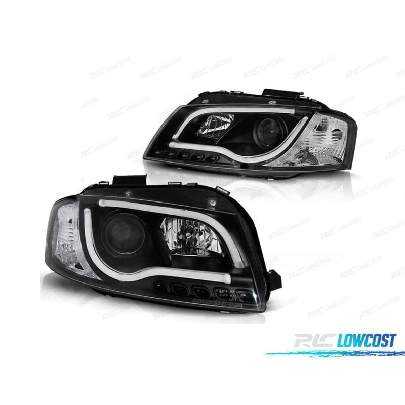 Faros AUDI A3 8P 03-08 TRU DRL Negros