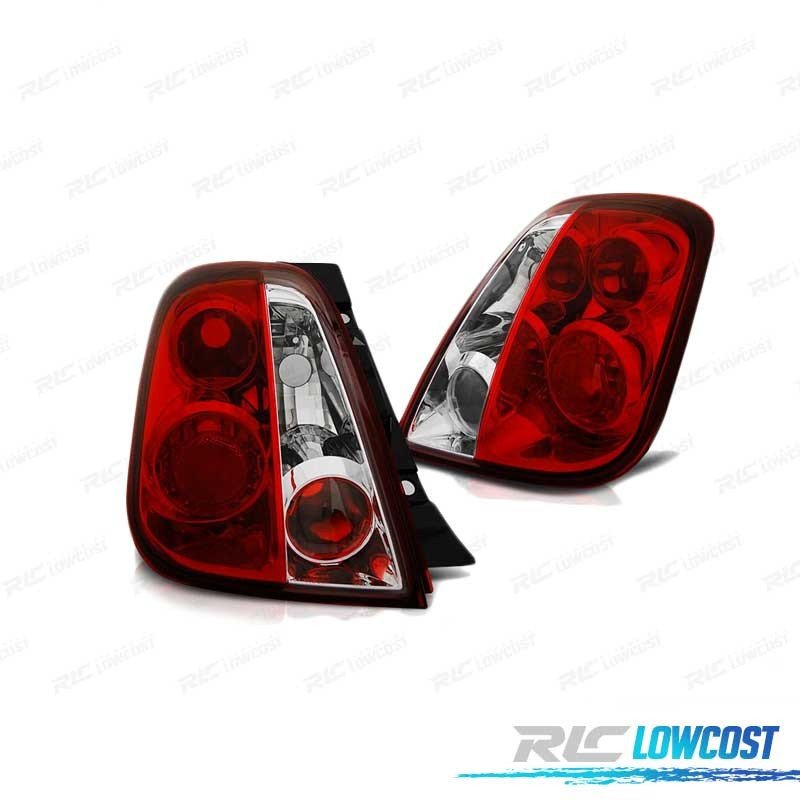 Pilotos PARA FIAT 500 07- ROJO Blanco LOOK Lexus | TDH Performance