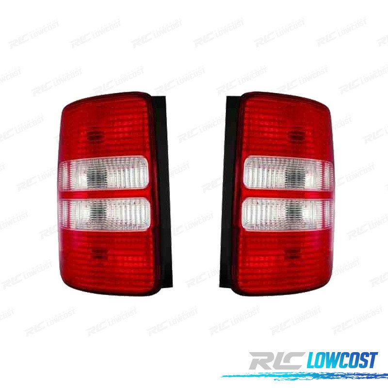 Pilotos PARA Volkswagen VW Caddy 1P 10-14 Blanco + ROJO