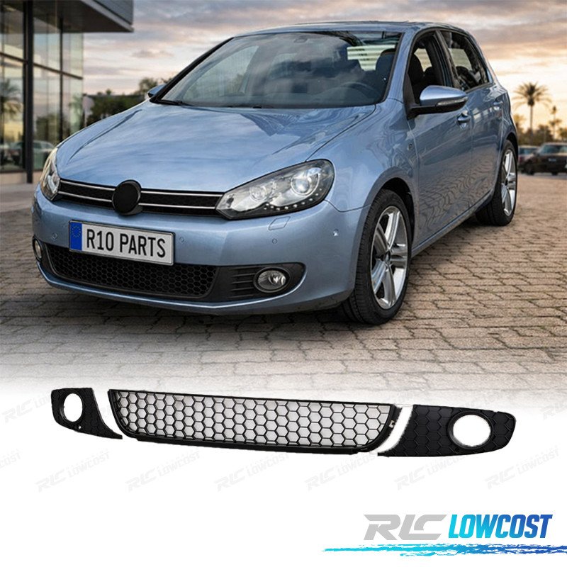 Rejillas Paragolpes Volkswagen VW GOLF 6 08-12 Negro