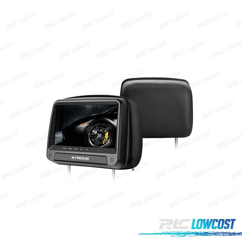 Pareja DE Reposacabezas DVD CON Pantalla 9" Táctil HD Color Negro Y HDMI