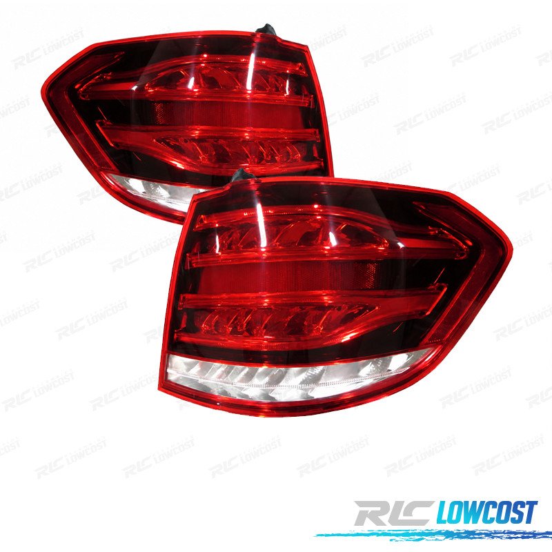 Pilotos Mercedes W212 13-16 ROJO Blanco Negro