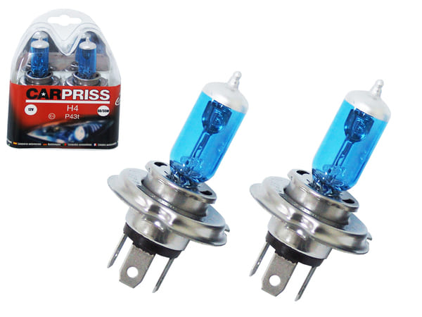 ESTUCHE 2 LAMP.60% H-4 TIPO XENON AZUL 12V 60-55W Accesoires VOITURE ILUMINACIÓN Y SEÑALIZACIÓN