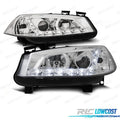 Faros Renault Megane 02-05 LUZ Diurna LED Fondo Cromo | TDH Performance