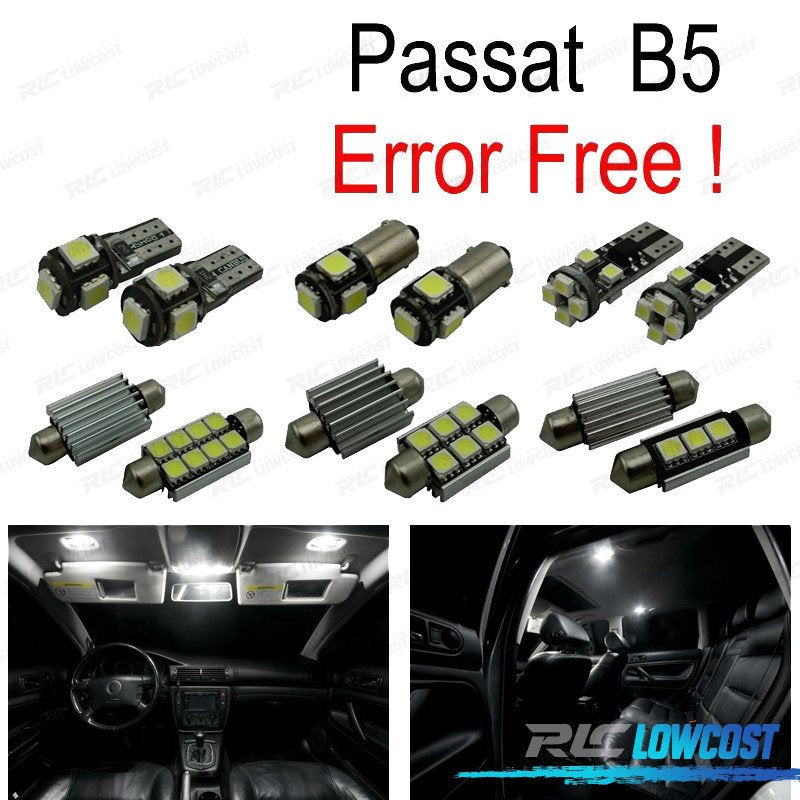 KIT 17 Bombillas LED Interior PARA Volkswagen VW Passat B5 Sedan 97-05 | TDH Performance