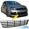 Rejilla Paragolpes Volkswagen VW GOLF 6 08-12 R20 Negro Brillo