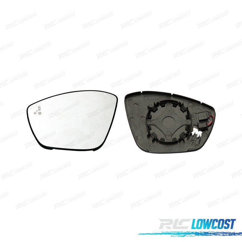 Cristal Espejo + BASE Izquierdo Peugeot 308 13-20