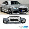 Paragolpes Delantero AUDI A3 Sportback 16-20 LOOK RS3 + Parrilla | TDH Performance