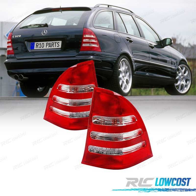 Pilotos Mercedes Clase C W203 Estate 00-07 Blanco ROJO