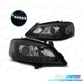 Faros LUZ Diurna LED OPEL Astra G 97-04 Fondo Negro | TDH Performance