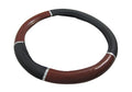 FUNDA VOLANTE POLIPIEL NEGRO-MADERA Ø44-46 Accesoires VOITURE COMPLEMENTO INTERIOR