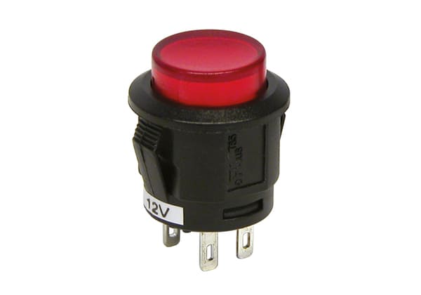 INTERRUPTOR DE PULSADOR ROJO ON-OFF Accesoires VOITURE ELECTRÓNICA
