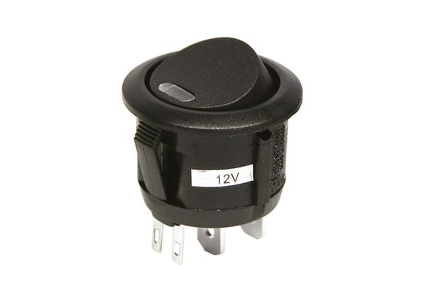 INTERRUPTOR REDONDO NEGRO ON-OFF Accesoires VOITURE ELECTRÓNICA
