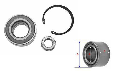 Kit de rodamientos de rueda delantero Peugeot 307