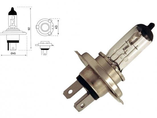 Lámpara H4 12V 60/55W (blister 1 ud.) Accesoires VOITURE ILUMINACIÓN Y SEÑALIZACIÓN