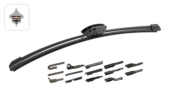 LIMPIAPARABRISAS FLEXIBLE 2.0. 45CM 18' CAJA 1 UD. Accesoires VOITURE ESCOBILLAS LIMPIAPARABRISAS