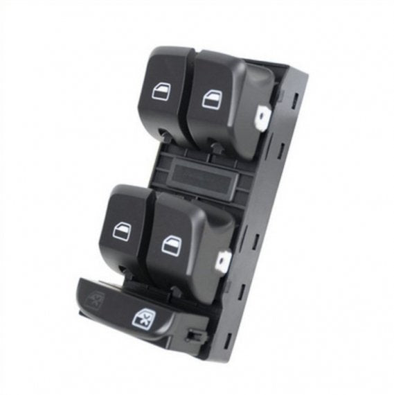 Panel 4 interruptores de elevalunas, puerta delantera izquierda, negro (10 pines) Audi A4