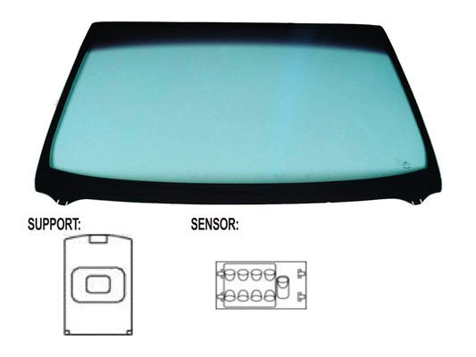 Parabrisas verde, control solar Citroen C2