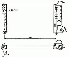 Radiador 1,1L - 1,4L clim. Citroen ZX