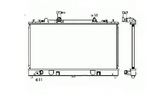 Radiador 1,3L 16v Mazda 6