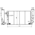 Radiador 1,6L/1,8L/2,0L SANS CLIM & MI16/1,9D/TD +/- CLIM (610x367x46) 07/92-> Peugeot 405