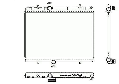 Radiador 1,6L Hdi 380x554x29 Peugeot RCZ