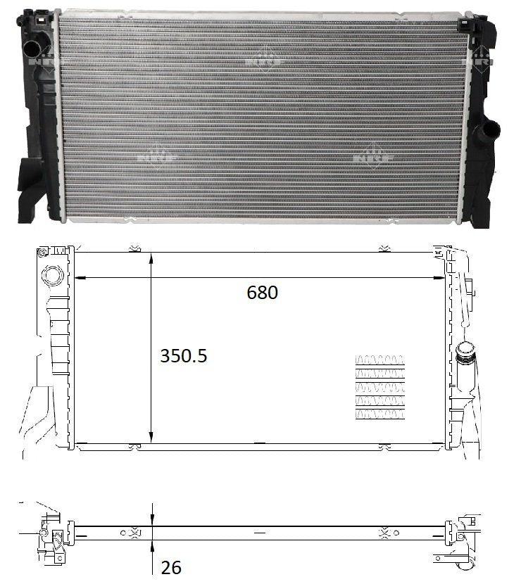 Radiador 1.5L [F54/F57/F60] Mini MINI COUNTRYMAN
