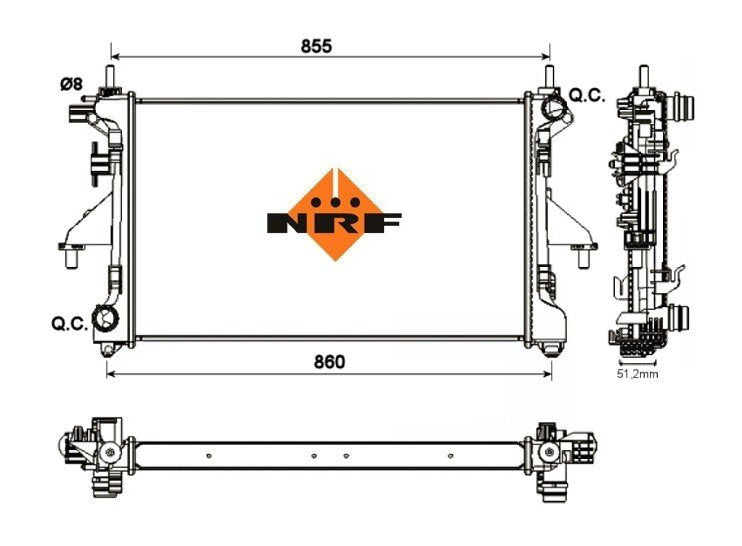 Radiador 3.0L Hdi + clim. Peugeot BOXER
