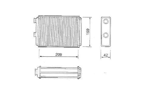 Radiador de calefacción Fiat PUNTO