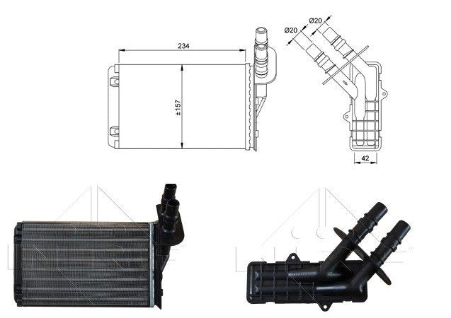 Radiador de calefacción Renault CLIO