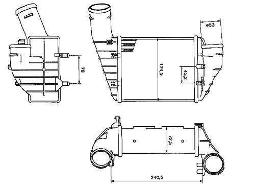 Refrigerador intercambiador aire turbo 2.5L Tdi Audi A4