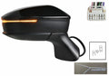 Retrovisor derecho, eléctrico, convexo, calefactado, imprimado, abatible eléctricamente, con intermitente, luz cortesía y side assist (10 pi