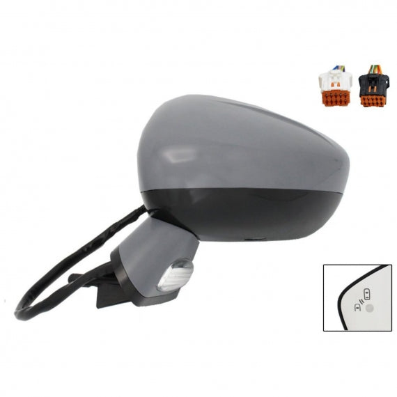 Retrovisor eléctrico izquierdo, convexo, imprimado, térmico, abatible, con intermitente, cortesía, memoria, side (16 pines) Citroen DS4