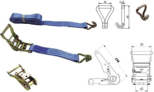 ZUNCHO 2000KG, HOMOLOGADO Accesoires VOITURE COMPLEMENTO EXTERIOR